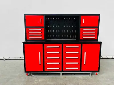 Rte - 7399 - Garagewerkbank 2200x580x1800mm – kavel bij Hammertime, Gereedschappen & Accessoires