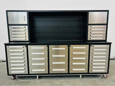 Rte - 7398 - Garagewerkbank 2850x670x1890mm – kavel bij Hammertime, Gereedschappen & Accessoires