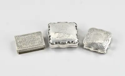 3 Zilveren doosjes – kavel bij Twents Veilinghuis