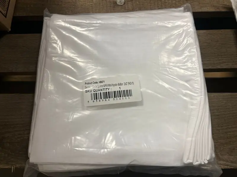 100x Witte horeca servetten 56 x 56 cm polyester/katoen Comfort Opulence – kavel bij Onlineveilingmeester, Hoogeveen
