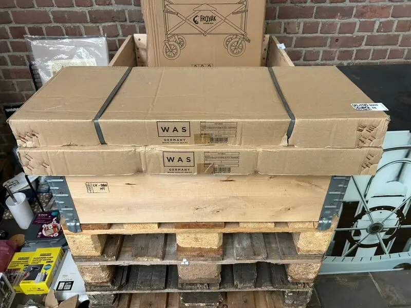 2x RVS wandhouder voor 4 GN-bakken 80 x 30 cm WAS Germany – kavel bij Onlineveilingmeester, Hoogeveen