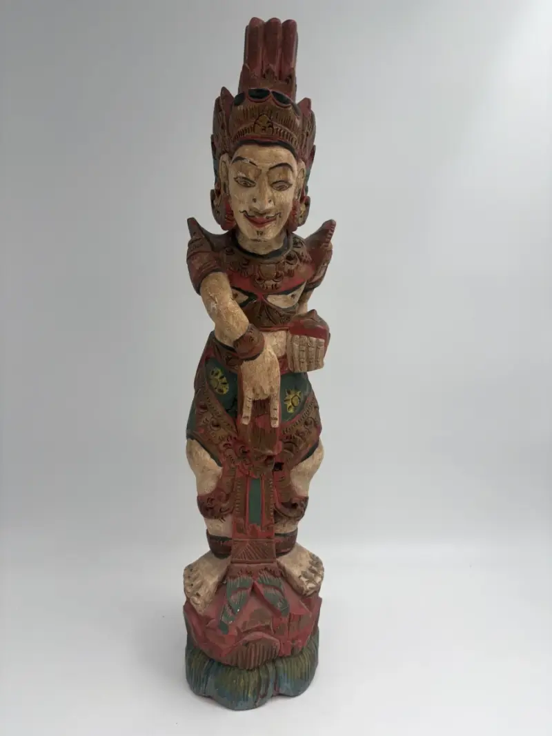 Antiek Balinees houten beeld – kavel bij De Kringwinkel, Gent