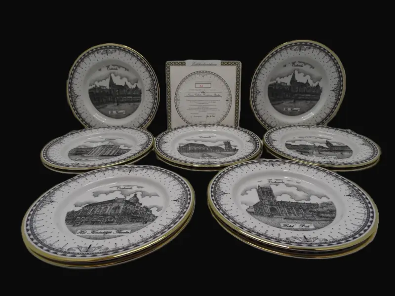 Sets exclusieve porseleinen borden Oostende – kavel bij De Kringwinkel, Oostende