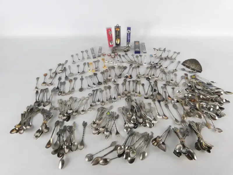 Verzameling souvenirlepels diverse steden en thema's(313 stuks) – kavel bij De Kringwinkel, Heverlee