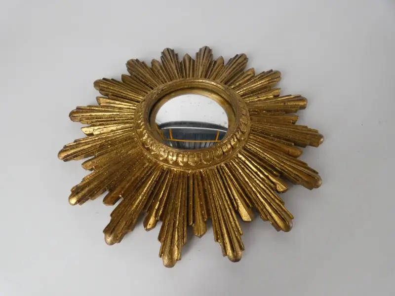 Vintage goudkleurige zonnespiegel – kavel bij De Kringwinkel, Heverlee