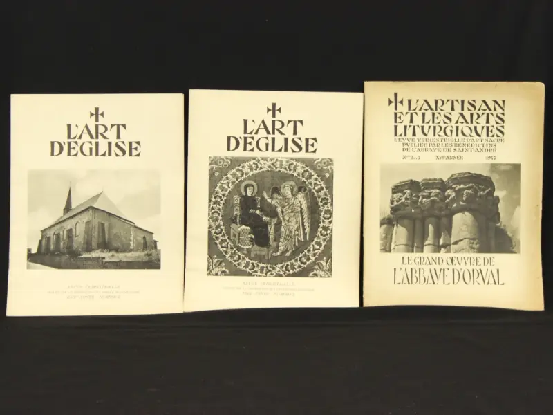 L'Art Deglise & L' Artisan et Les Arts Liturgiqves lot van 14 grootformaat foto en illustratieve magazines – kavel bij De Kringwinkel, Antwerpen