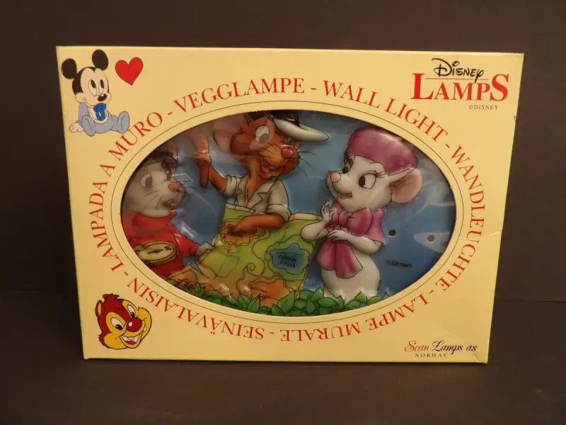Vintage Disney wandlamp (Bernard en Bianca) – kavel bij De Kringwinkel, Leopoldsburg