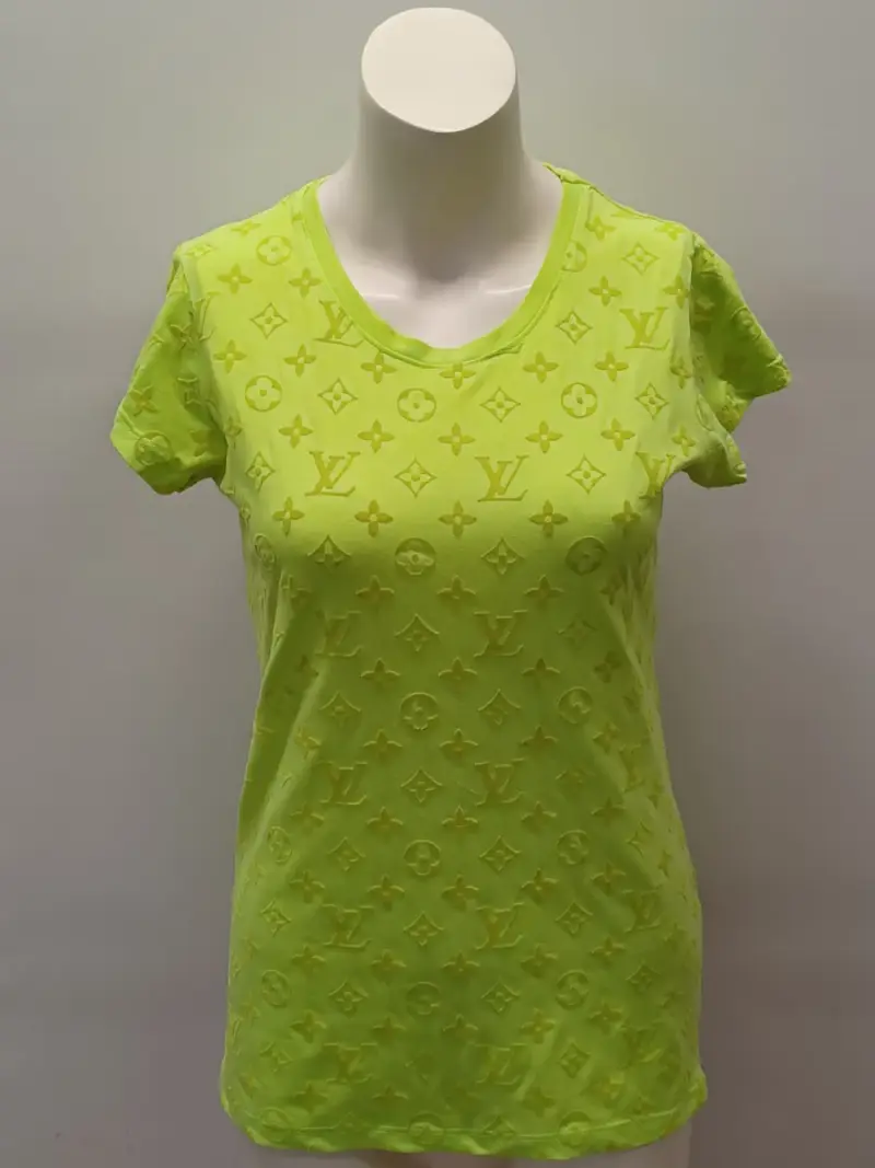 Louis Vuitton monogram T-shirt - Neon groen – kavel bij De Kringwinkel, Gent