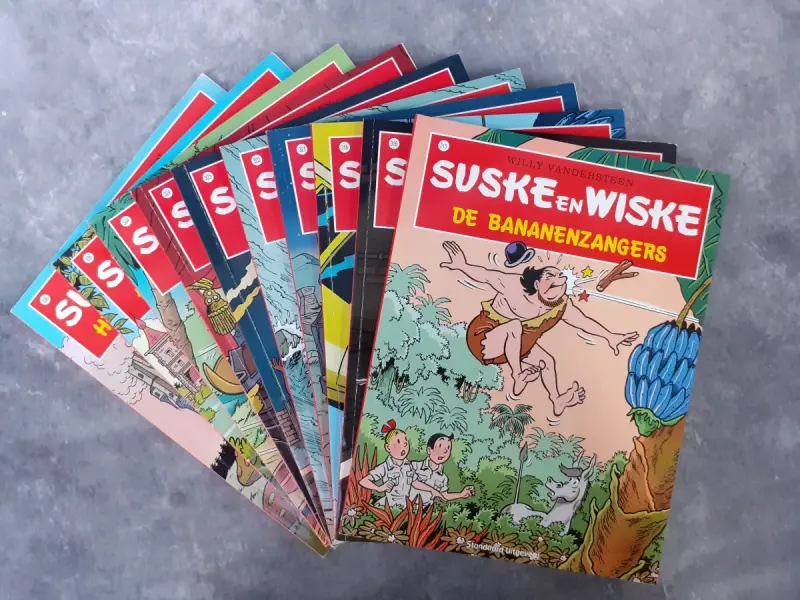 Strips: Lot van 10 Suske en Wiske albums – kavel bij De Kringwinkel, Gent