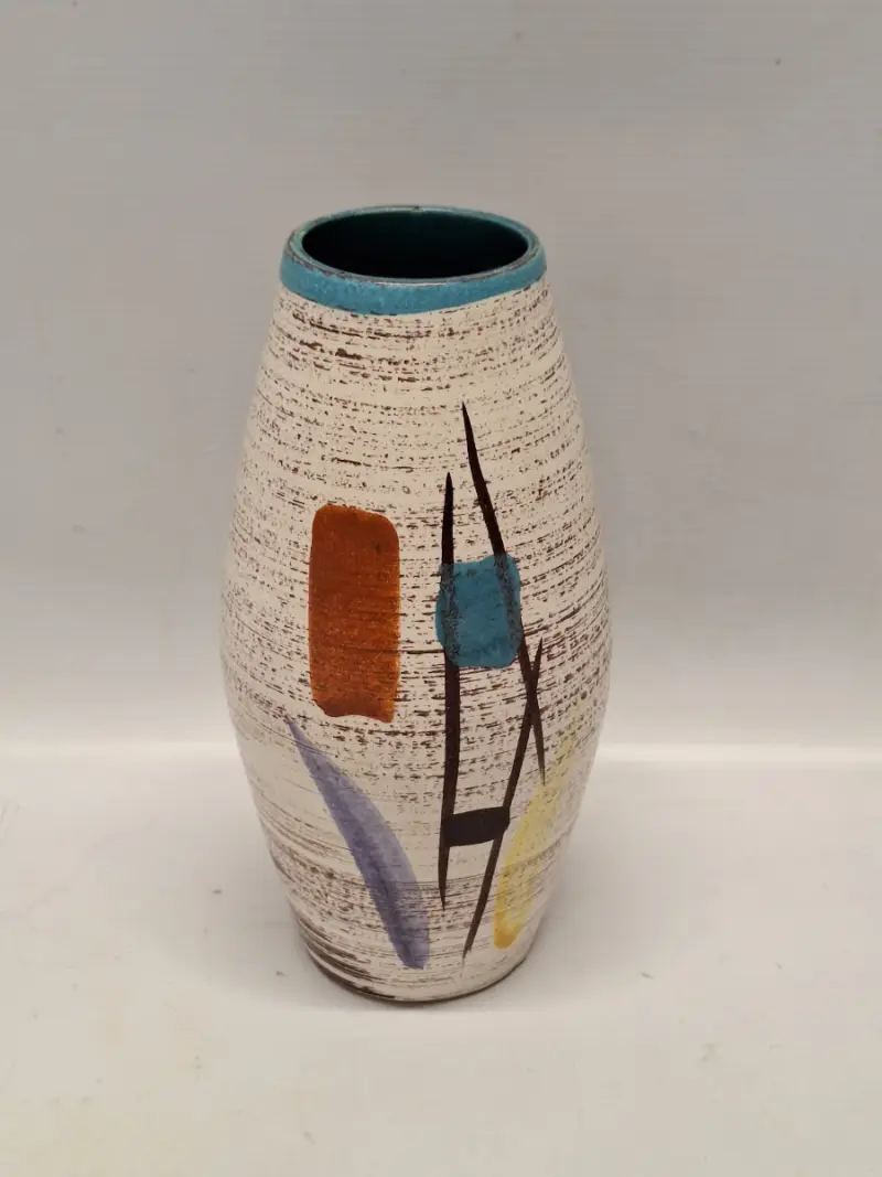 Vintag vaas van Scheurich Keramik – model 248-22 ‘Prisma’ – kavel bij De Kringwinkel, Gent