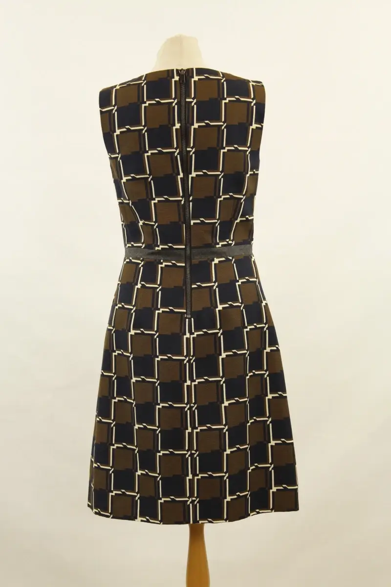 Natan Edition 5 - elegante mouwloze jurk met grafische print – kavel bij De Kringwinkel, Antwerpen