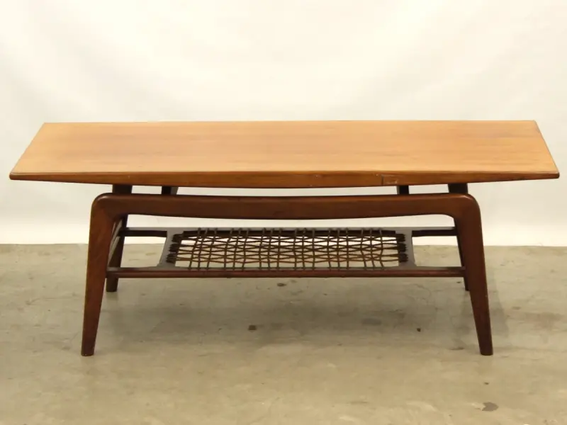 Arne Hovmand-Olsen voor Samcom (Toegeschreven) – Deense salontafel 60s/70s – kavel bij De Kringwinkel, Antwerpen
