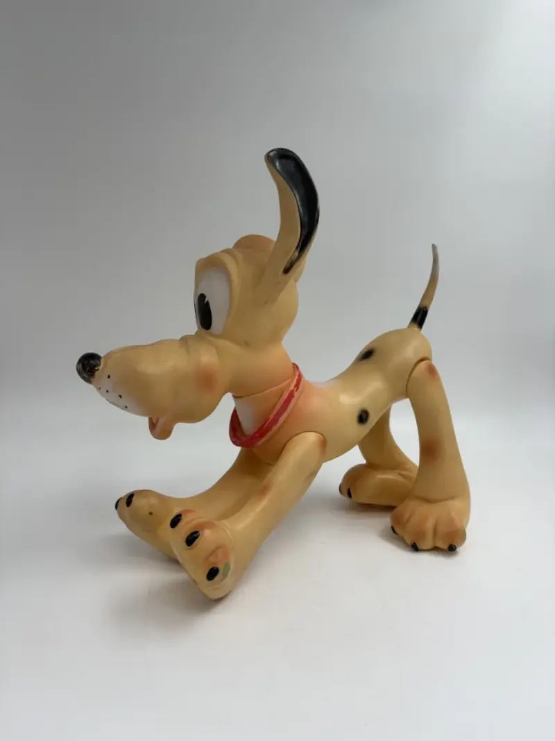 Vintage Disney Pluto Figuur (1962) – Ledraplastic Italië – kavel bij De Kringwinkel, Gent