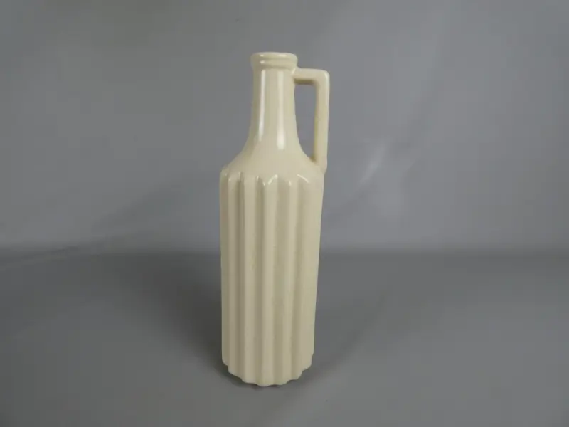 Crème Keramische Sierfles – kavel bij De Kringwinkel, Diest