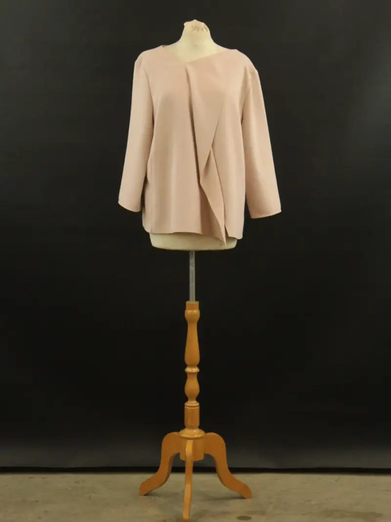 Natan nude draperend damesblouse 44 – kavel bij De Kringwinkel, Antwerpen