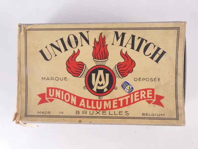 Vintage gigantische Union Match lucifers in doos – kavel bij De Kringwinkel, Heverlee