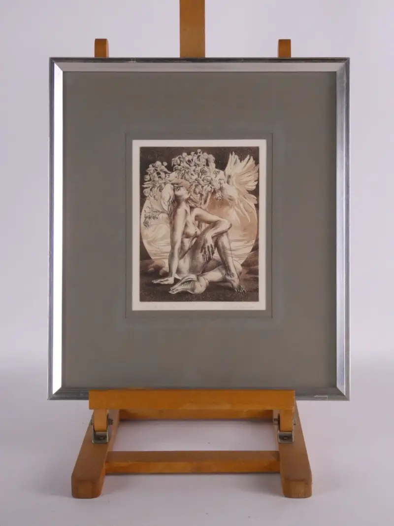 Guido Mariman – "Natuurlijk Visioen" – Gesigneerde Burin-Aquatint-gravure (43/50) – kavel bij De Kringwinkel, Heverlee