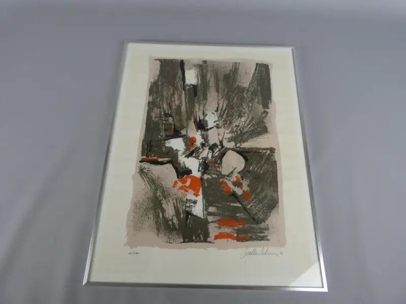 Kunstwerk expressionistische kleurenlitho Roswitha Lüder – kavel bij De Kringwinkel, Diest