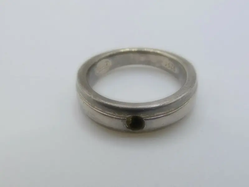 Zilveren Ring - Fossil maat 54 – kavel bij De Kringwinkel, Diest