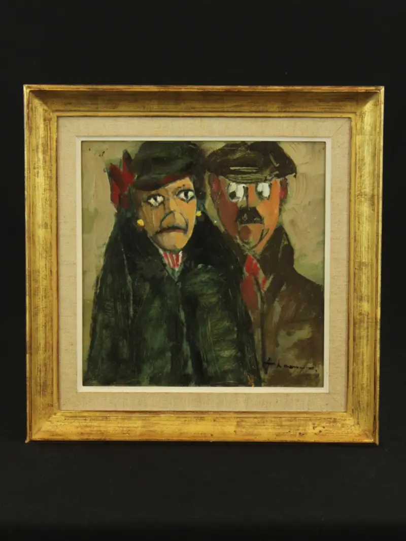 Achille Lammens (1888–1969) – Dubbelportret – kavel bij De Kringwinkel, Antwerpen