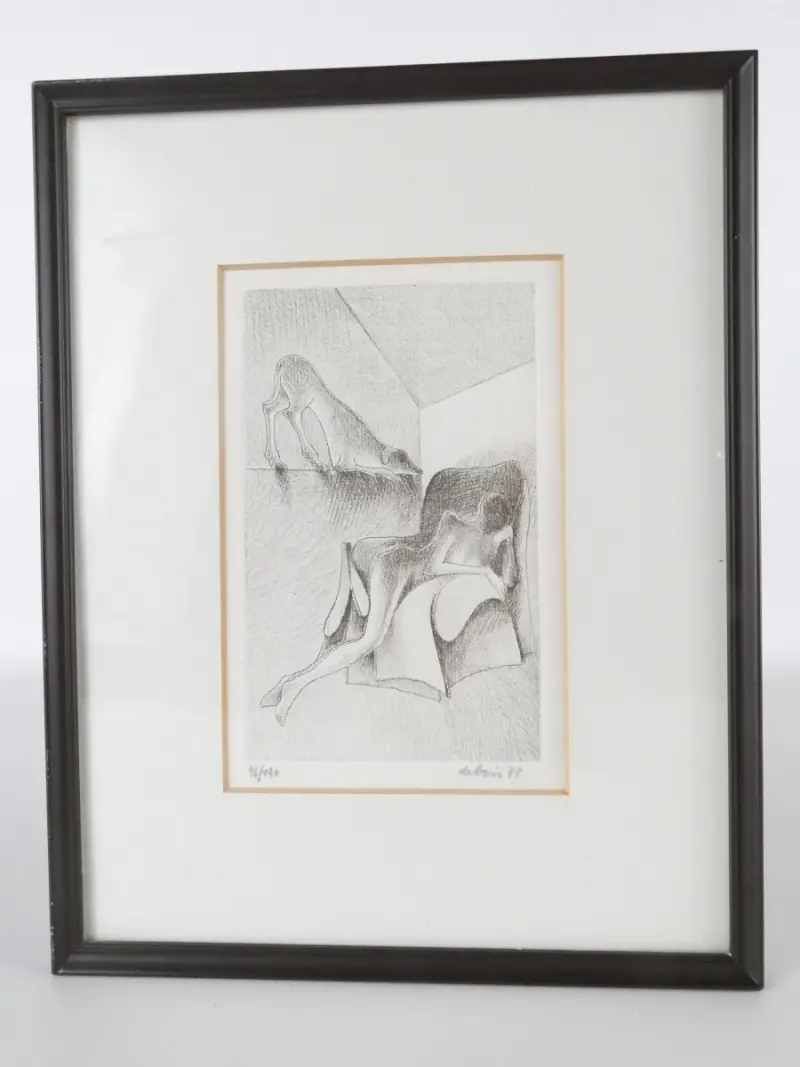 Albert Debois - Ingelijste ets, 46/150 – kavel bij De Kringwinkel, Heverlee