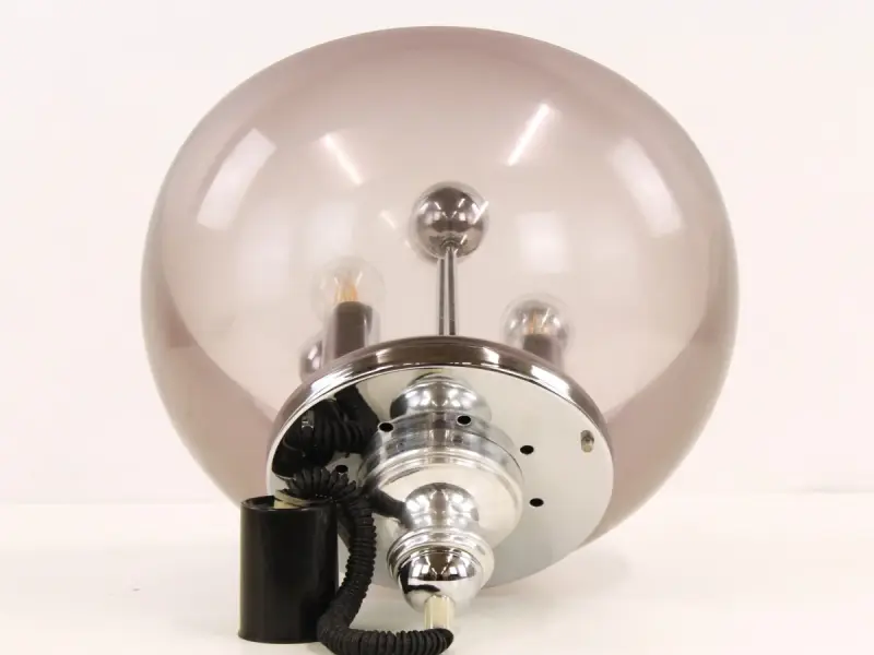 Space Age hanglamp in acryl en chroom (jaren 60/70) – kavel bij De Kringwinkel, Antwerpen