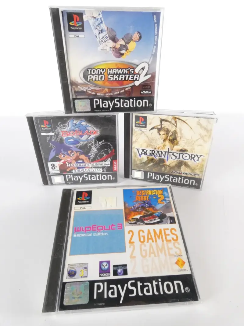 4 Originele PS1-games PAL - Compleet met boekjes – kavel bij De Kringwinkel, Heverlee