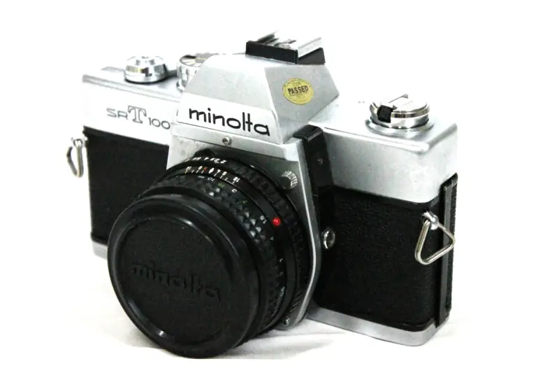 Minolta SR-T 100X Spiegelreflexcamera – kavel bij De Kringwinkel, Brecht