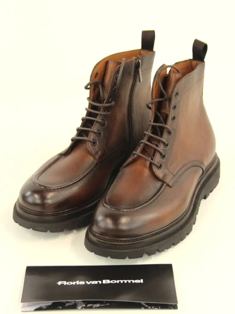 FLECS herenboots in bruin leder – maat 46 – Made in Italy – nieuw – kavel bij De Kringwinkel, Antwerpen