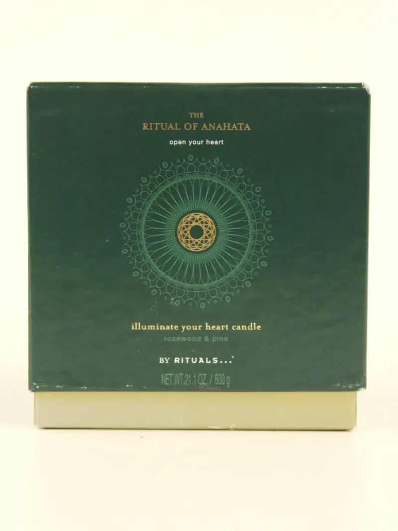 Rituals "The Ritual of Anahata open your heart Iluminiate your heart" rosewood & Pine limited edition geurkaars (nieuw in O.V.P. ) – kavel bij De Kringwinkel, Antwerpen