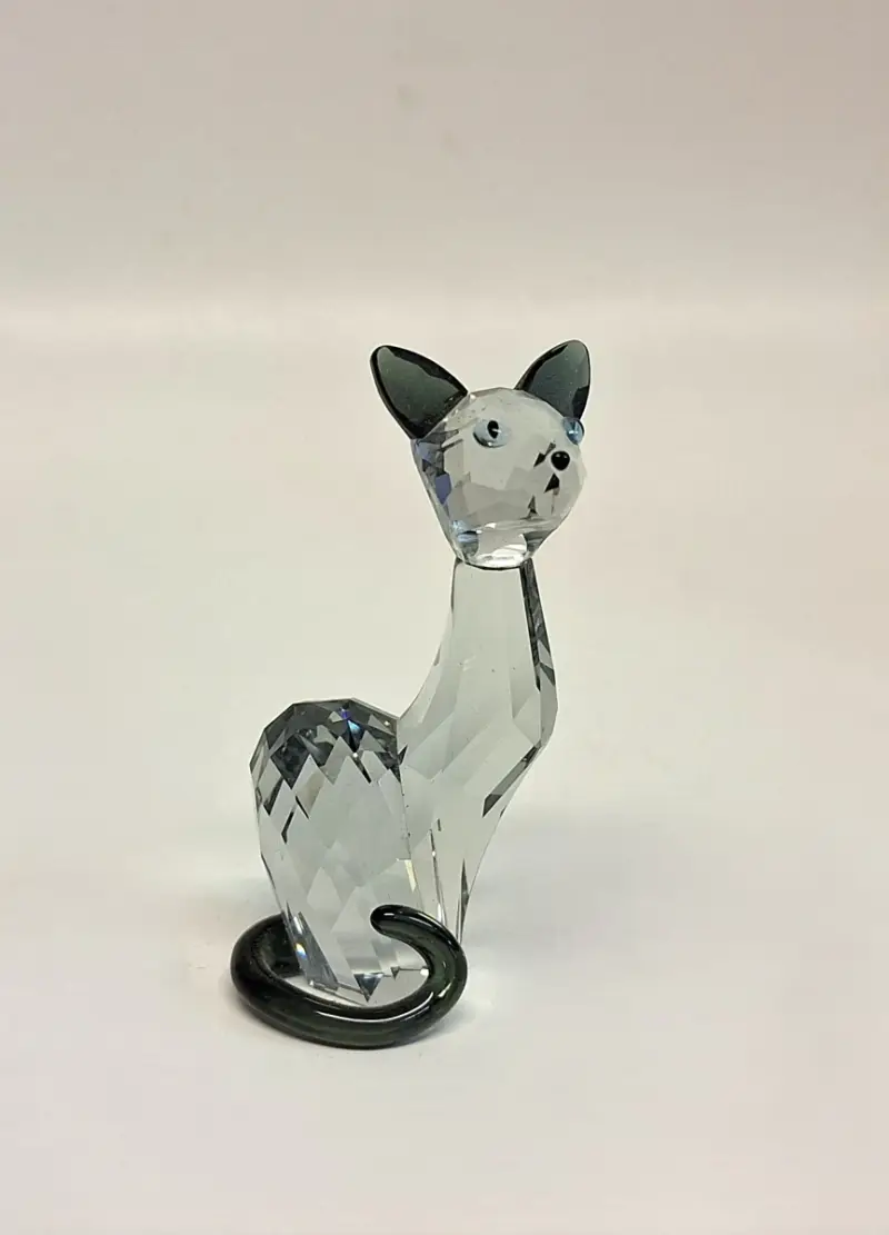 Kristallen kattenbeeldje Swarovski – kavel bij De Kringwinkel, Aalst