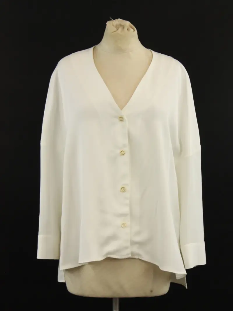Sandro damesblouse in ivoorwit (EU 40 (M/L) – kavel bij De Kringwinkel, Antwerpen