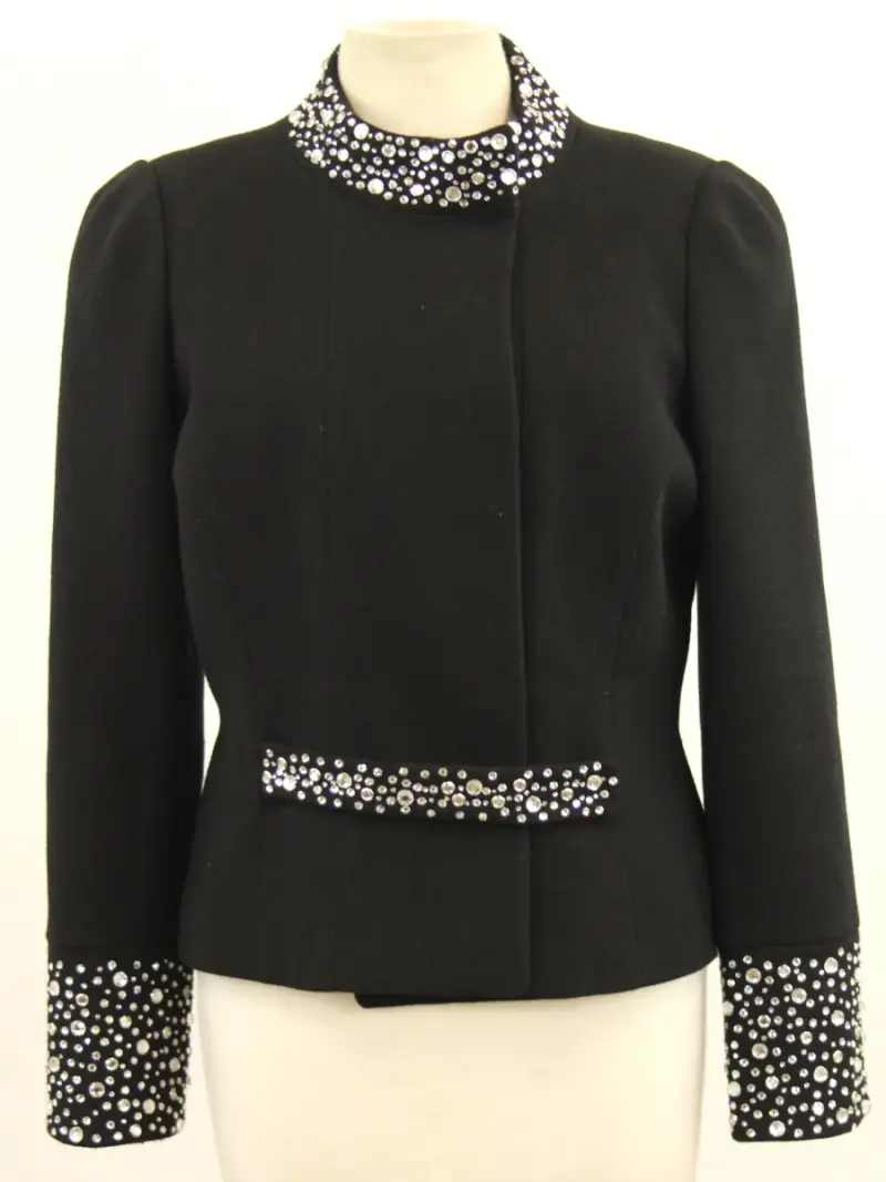 Zwarte damesblazer met strass steentjes maat 38 – kavel bij De Kringwinkel, Antwerpen