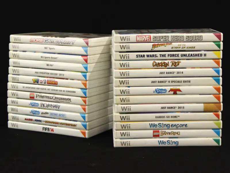 Set van 25 Wii games – kavel bij De Kringwinkel, Antwerpen