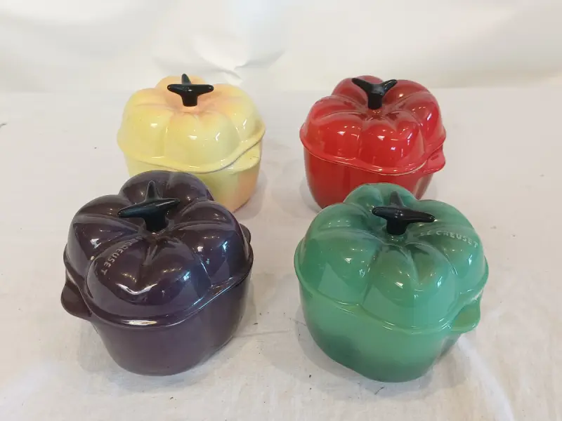 Set van 4 Le Creuset stoofpotjes – kavel bij De Kringwinkel, Oudenaarde