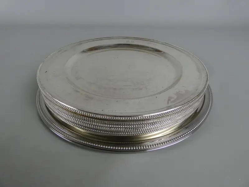 Set verzilverde dinerborden – kavel bij De Kringwinkel, Diest