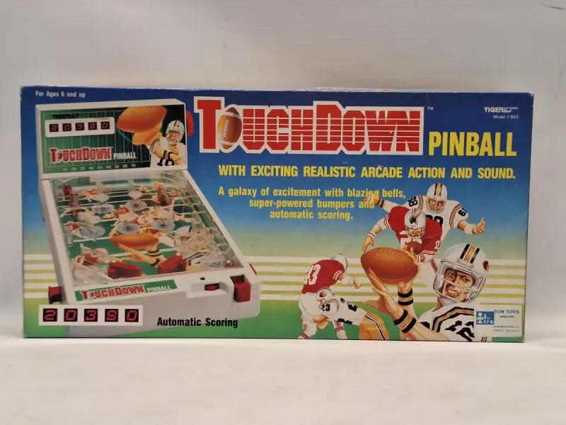 Vintage Tiger Electronics Touchdown Pinball (1988) - Elektronische Tafel Flipperkast in Doos – kavel bij De Kringwinkel, Gent