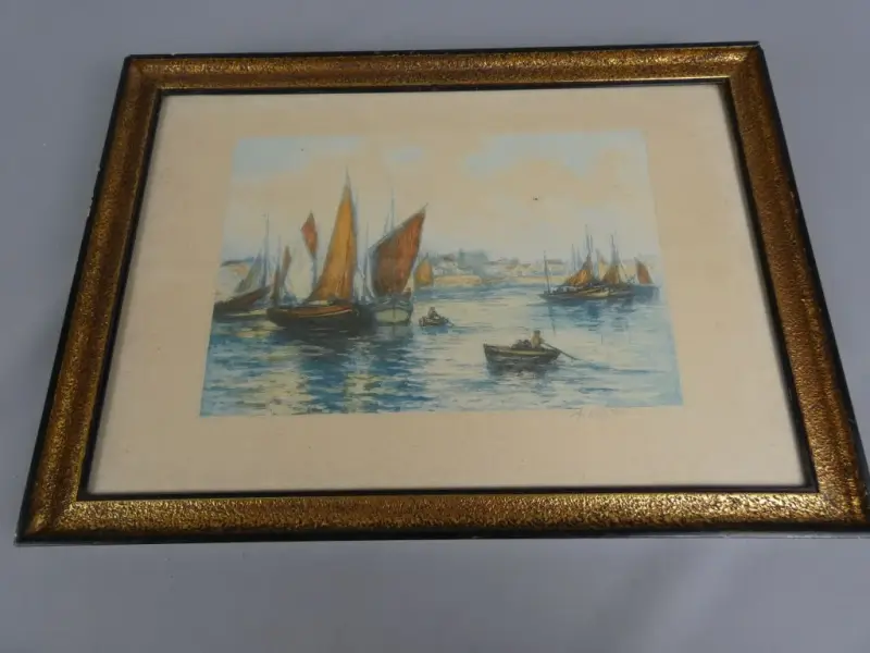 Maritieme Kleurets in Sierlijke Lijst – kavel bij De Kringwinkel, Diest