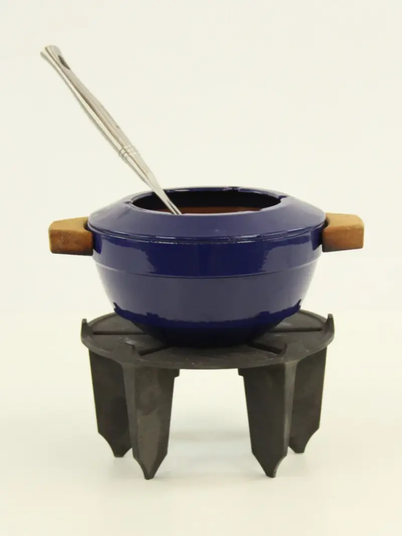 Le Creuset fondue set & pastalepel – kavel bij De Kringwinkel, Antwerpen