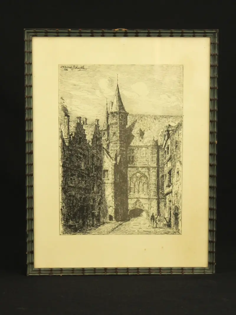 Het Vleeshuis Antwerpen – Schaefels 1886 prent – kavel bij De Kringwinkel, Antwerpen