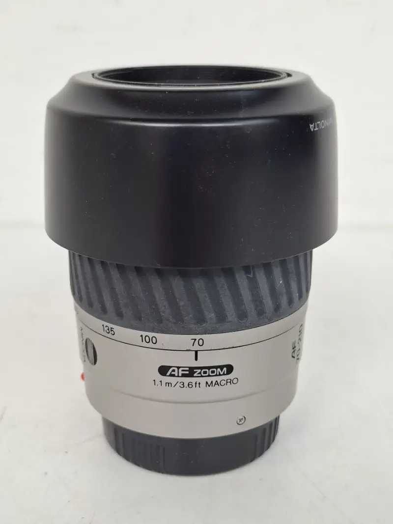 Originele Minolta AF Zoom 70-210mm f/4.5-5.6 Telelens (Zilver) – Compact & Veelzijdig! – kavel bij De Kringwinkel, Waardamme