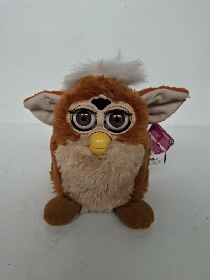 Zeldzame Vintage Tiger Electronics Furby (1999) – "Coffee" Uitvoering met Originele Tags! – kavel bij De Kringwinkel, Waardamme