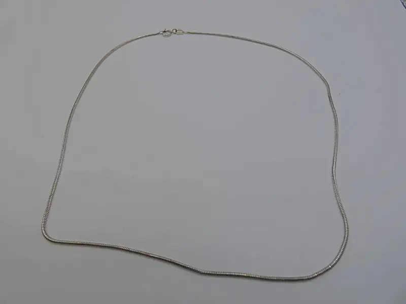 Zilveren slangenketting – kavel bij De Kringwinkel, Diest
