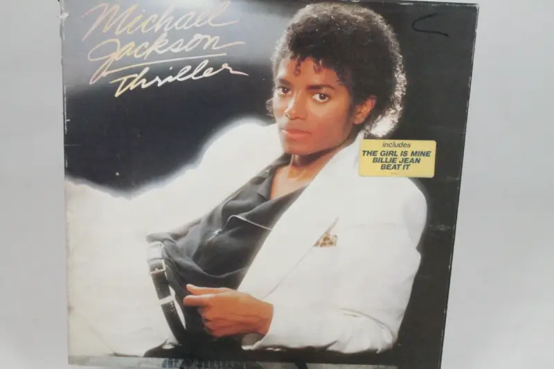 LP: Michael Jackson Thriller – kavel bij De Kringwinkel, Brecht