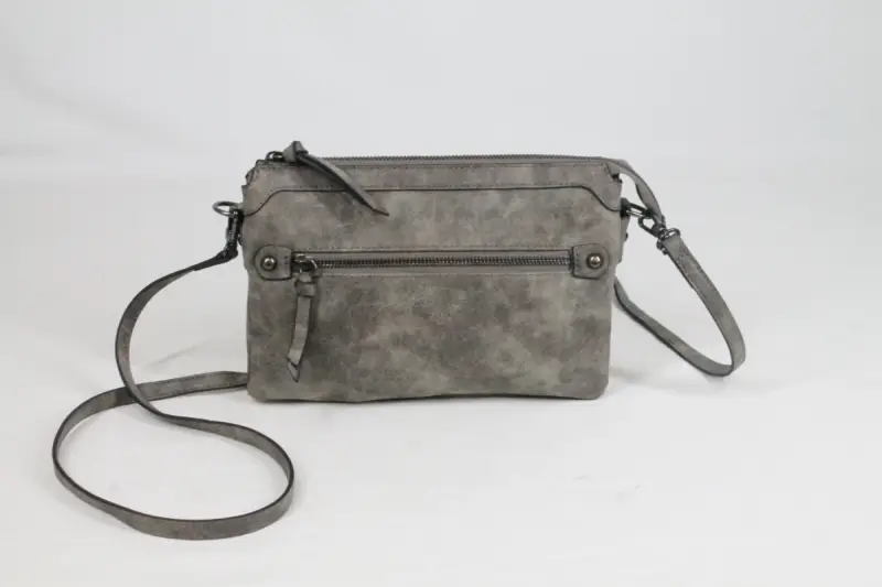 Grijze crossbody schoudertas - Francinel – kavel bij De Kringwinkel, Brecht