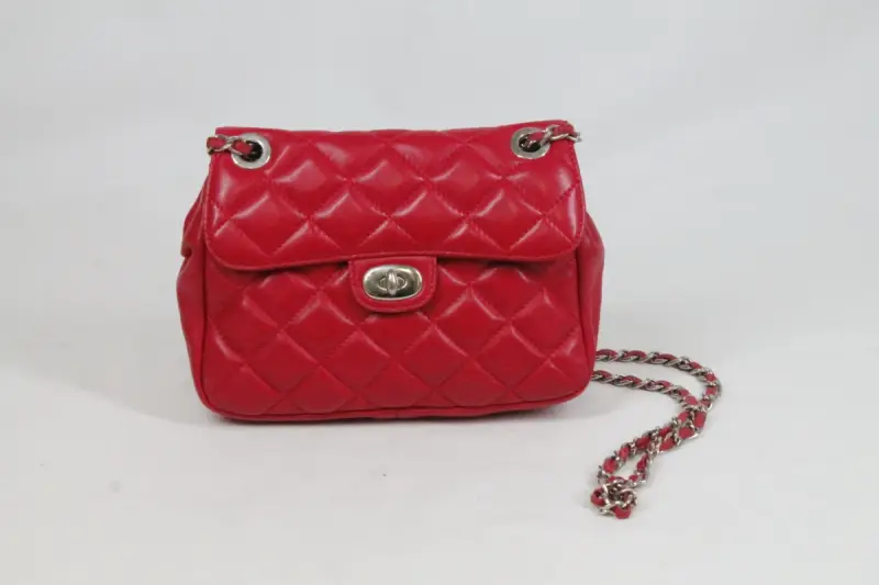 Vintage rode handtas - Voltan – kavel bij De Kringwinkel, Brecht