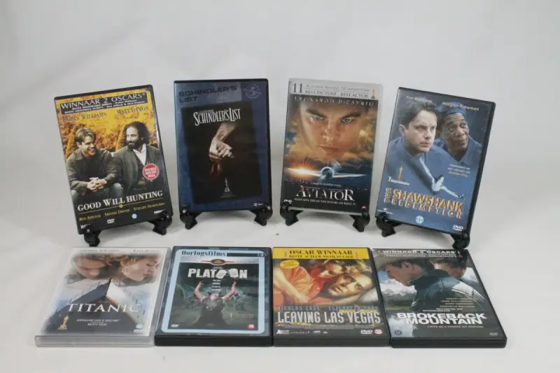 Lot films met oscarwinnaars – kavel bij De Kringwinkel, Brecht