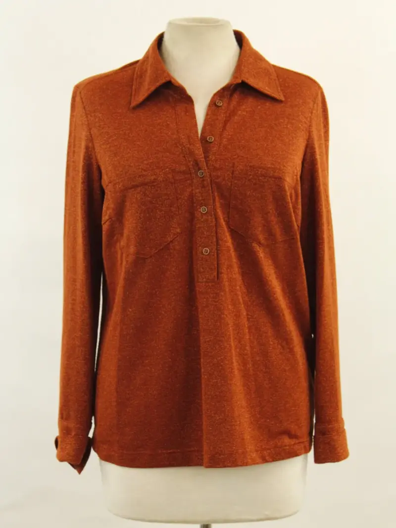 Mayerline glitter roestkleurige damesblouse - Size 38 – kavel bij De Kringwinkel, Antwerpen