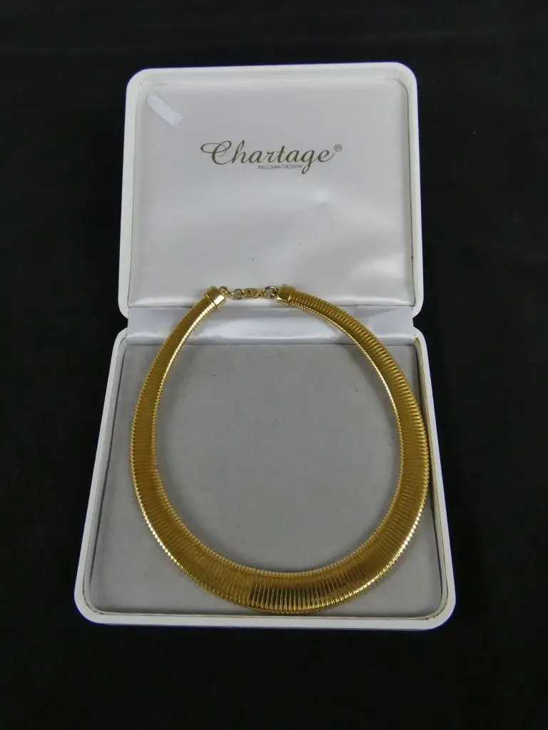 Chartage Vergulde Slangenhals Ketting – kavel bij De Kringwinkel, Diest