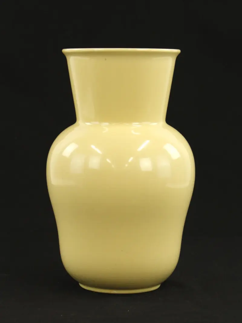 Villeroy & Boch - beige vaas met craquelé - made in Luxembourg jaren '20-'30 – kavel bij De Kringwinkel, Antwerpen